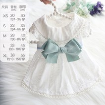 공주 민트 면화 개 개 옷 봄과 여름 얇은 치마 고양이 테디 베어 토끼 애완 동물 옷, S (약 4-6kg), 여름 시원한 민트 활 드레스