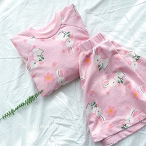 대폭 미니쭈리 다이마루 플라워 래빗 2color C0, 핑크