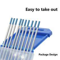 텅스텐용접봉 용접 기사 전문 텅스텐 전극 Tig 1.0 1.6 2.4 3.2mm WT20 WP TIG, 03 WL20 Blue_01 1.0mm