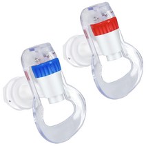 노 브랜드 워터 디스펜서 교체용 푸시 수도꼭지 - 냉온수 마개 파란색 및 빨간색 팩, 정수기용 주둥이