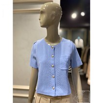 시슬리 포켓자수 포인트 반팔 가디건 SAKCD2311