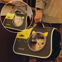 Garrl 고양이 이동가방 이동장 반려동물 외출가방, 그레이