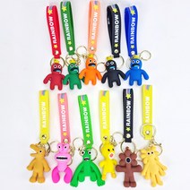 로블록스피규어 레인보우프렌즈키링 키홀더 캐릭터에어팟키링 열쇠고리, 브라운 몬스터키링