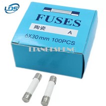 세라믹 퓨즈 튜브 F 고속 250V 7A 8A 10A 6X30 100 개, 06 20A 250V