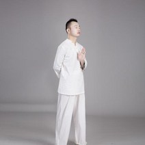 명상복 생활 수련 여성 남자 명상 다도 요가 의류, 색상1+S