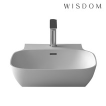 WD - 38703/탑볼세면기/액상아크릴/세면대/WISDOM/아이스톤/iStone/WD38703, 무타공, 미포함, 1개
