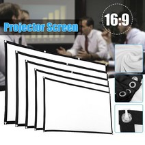 인테리어 병풍 자수병풍 프로젝션 스크린 패브릭 휴대용 반사 접이식 소프트 커튼 60  72 84 100 120 150