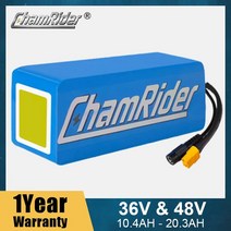 전동킥보드배터리 ChamRider 36V Ebike 배터리 48V 20A 30A BMS BaFang 500W 700W 18650 21700 셀 리튬 팩 자전거 전기 스쿠터, 09 Samsung 36V17.4AH, 한개옵션1