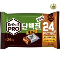 라이브잇 닥터유 프로단백질바 크런치 한입쏙 34p, 6개, 420g