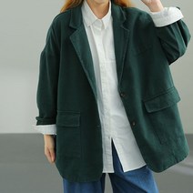 춘추용 여성 정장자켓 루즈핏 캐주얼 코트 투버튼 SFW0307024