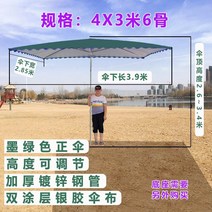 카페 펜션 파라솔 커피 숍 야외 차양 라이트 스톨 우산 작은 야시장 특별 큰 두꺼운 세발 자전거 캐노피, 12. 6개의 늑골로 두꺼워진 포지티브 우산 짙은 녹색