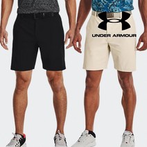 언더아머 UA 남성골프웨어 편안한 벨트 반바지 2컬러, 33, 블랙