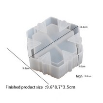 에폭시레진 DIY 접착제 떨어지는 에폭시 수지 금형 여섯 별 저장 탱크 실리콘 거울 육각 상자 연마재, [02] Bottom