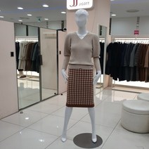 [JJ지고트(JJ JIGOTT)] [JJ JIGOTT]깅엄 밴딩 니트 스커트 GJ1R1KT