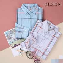 올젠 빅체크 린넨 셔츠 (ZOA2WC1303) 158971