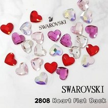 티파니네일 정품스와 2808 하트스톤(6mm), 1팩, 크리스탈(5개입)