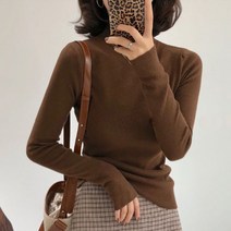루나걸 여성용 로로 폴라 골지 니트