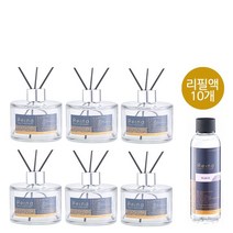 레이나퍼퓸 공병6개+리필150mlx10+스틱10세트+선물박스, 블랙병6개_라벤다10개