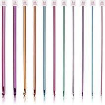 코바늘 레이스 뜨기 티코스터 가방 파우치 모자 11pcs diy 긴 뜨개질 후크 세트 튀니지 크로 셰 뜨개질 후크 크로 셰 뜨개질을위한 아프간 크로 셰 뜨개질 바늘 초보자를위한, 1