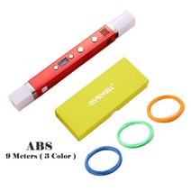 어린이 3d펜 3d프린터 저온3d펜 드로잉 간단조작 DIY 3d용품 Myriwell-1.75mm ABS/PLA 3D 펜 LED 스크린 USB 충전 프린팅 100M 필라멘트 크리에, [02] Red