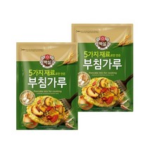 CJ제일제당 백설 5가지재료로만 만든 부침가루 1kg x 2개