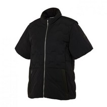 까스텔바작 여성 덕다운 반소매 골프 재킷 - 블랙