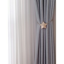 하니월드 별모양 자석 커튼집게 타이백, 골드, 2개