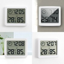 NO 스마트 디지털시계 온습도계(화이트) 미니 산업용온습도계, 1개