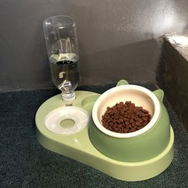 강아지 고양이 밥그릇 아기 스틸 스테인레스 위생적 애견 도자기 식탁 개 대형견 대리석 자동급식 애견용품, 단일사이즈, D