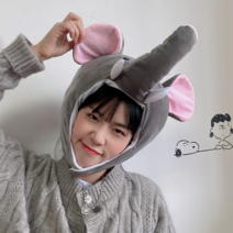 SET 동물 탈 모자 얼짱 인싸모자 홈파티 커플 인싸템 스티커사진 아이템 04