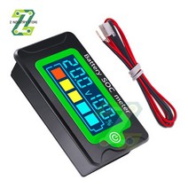전압계 PZEM009 배터리 용량 표시기 LCD 미터 DC 8100V 전압계 리튬 철 인산염 방수, 01 green