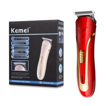 Kemei KM-1409 남성용 퀵 컷 전기 헤어 클리퍼 전문 헤어 스타일링 면도기 정밀 조각 남성용 트리머 36, 상자 포함, 하나
