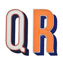 패션포인트 자수 와펜 알파벳입체 세트 대, Q, R, 1세트