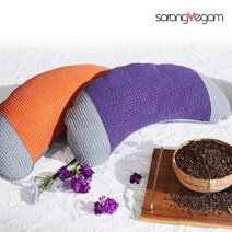 사랑예감 사랑예감 메밀베개 1세트(총 2개), 오렌지 반달+블루 사각