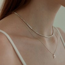 레스이즈모어 실버 이니셜 목걸이