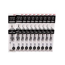 MITSUBISHI Pencil 미쓰비시 연필 젤 볼펜 교체 심지 Uniball One 0.38 Black 10 Hako UMR38S.24, 1개, 상품명참조