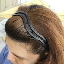 안아픈 두 줄 플라스틱 얇은 여자머리띠 헤어밴드 여성 DUMA12