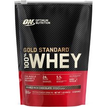 Optimum Nutrition Gold Standard Whey Protein 옵티멈 뉴트리션 골드스텐다드 100 웨이 프로틴 파우더 더블리치 초콜렛 1lb 454g, 1개