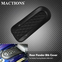 할리 커스텀 튜닝 블랙 가죽 리어 펜더 턱받이 솔로 시트 커버 투어링 로드 파츠 호환품
