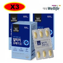 대상웰라이프 마이뉴트리션 알티지오메가3 x 3세트 (3개월) 혈행개선 건조한눈 뻑뻑한눈 소형 어류 엔초비 EPA DHA 체내흡수율 중금속안전 3중복합기능성 rTG형 혈액순한