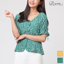 로엠 비비드나염 오프숄더 블라우스 RMBL949RQ4