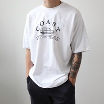 블랙캣 프린팅 반팔티셔츠