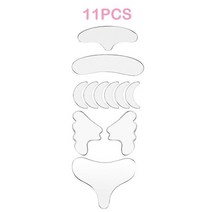 팔자주름패치 미간주름패치재사용 가능한 실리콘 주름 제거 스티커 16 개 얼굴 이마 목 눈 패드 방지 노화, [02] 11pcsset