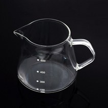 [로하티] 내열유리 커피서버(600ml)계량 핸드드립서버, 상세 참조