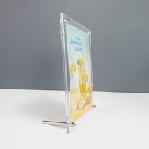 탁상형 아크릴 메뉴표 가격표 프레임 액자 A4 A5 A6 웨딩 베이비 가족사진 갤러리 포토, A6 - 인쇄물X