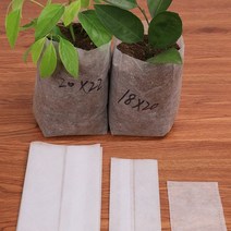 생분해성흙포장부직포 환경생분해수경화분 생분해 성 부직포 보육 식물 성장 가방 묘목 재배 화분 심기 냄비 정원 친환경 환기 가방, 14x16cm(100개)