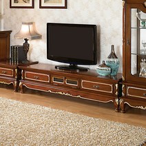 모나크 엔틱 마호가니원목 거실장