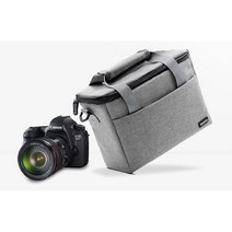 [Boona]사각 숄더 카메라가방 소니 니콘 후지 캐논 미러리스 DSLR 케이스 카메라백, S 그레이