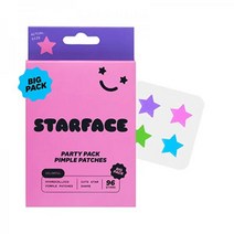 Starface 파티 팩 BIG PACK Hydro Stars 다채로운 하이드로콜로이드 여드름 패치 체액 흡수 및 염증 감소 귀여운 별 모양 96개 …