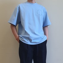 어깨넓어보이는 비침없는 안비치는 목안늘어나는 울지않는 쿨 코튼 분또 오버핏 반팔티 10수